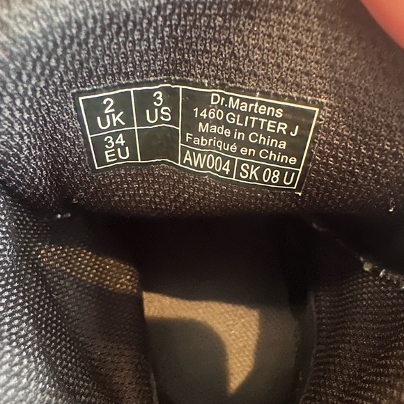 Dr. Martens JUNIOR 1460 GLITTER LACE UP BOOTS - Picture 6 of 6